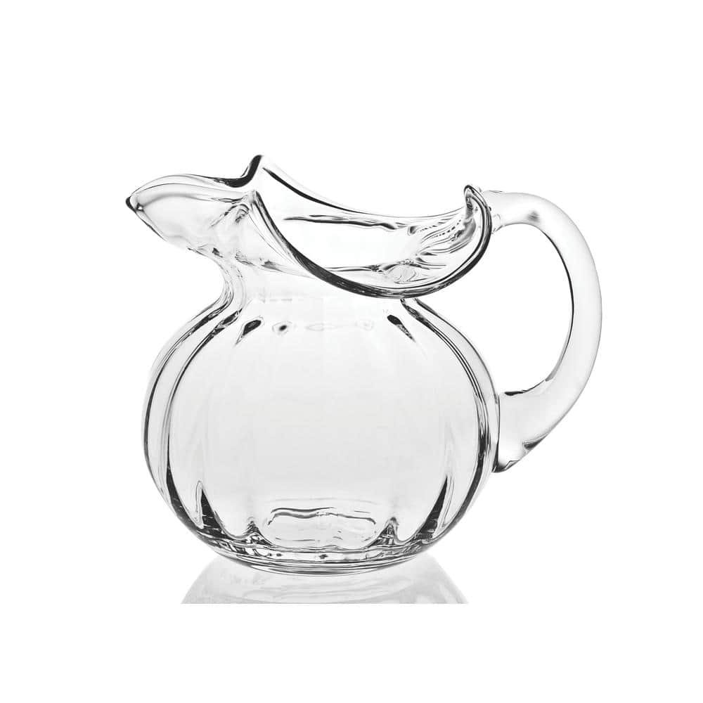 7.5 in. High 42 oz. Hemmingway Floppy Optic European Mouth Blown Pitcher