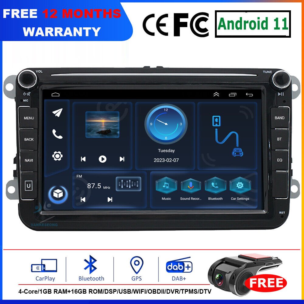 8" 2Din car radio GPS navigation for VW Golf MK5 MNK6 Passat B6 B7 3C CC DAB+DVR