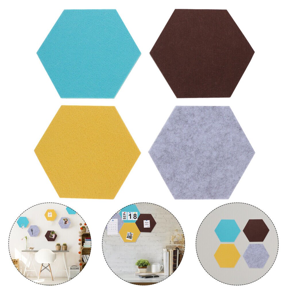 8Pcs Presentation Supplies Self Adhesive Felt Board Tiles Notice Memo Board