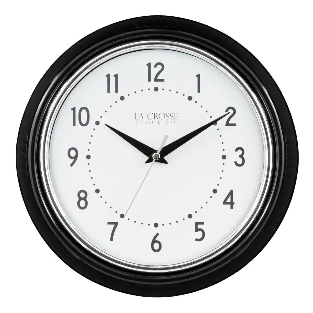 9.5 Inch Retro Diner Quartz Wall Clock | Analog Plastic La Company