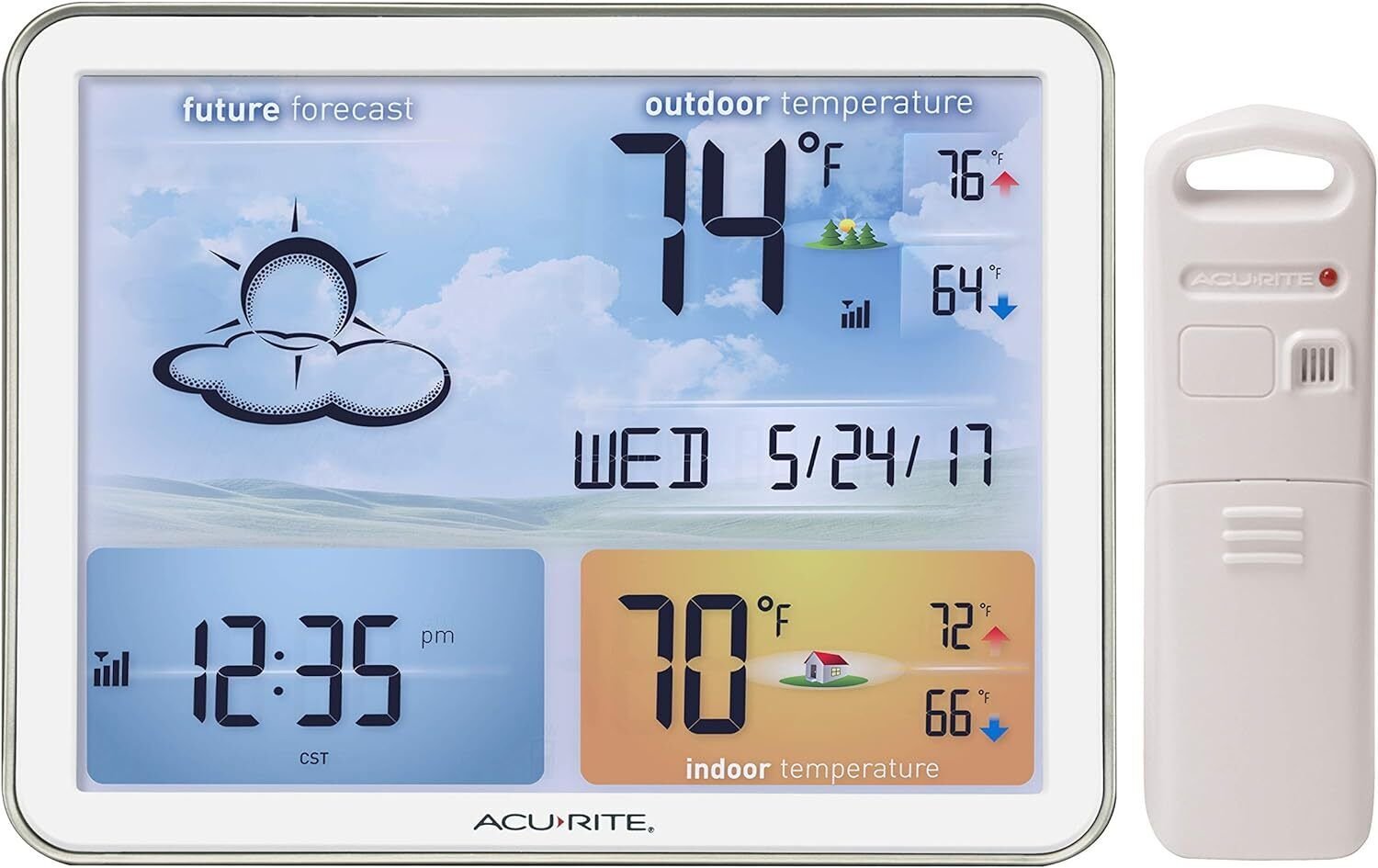 AcuRite 02081M Weather Station with Jumbo Display and Atomic Clock Multicolor