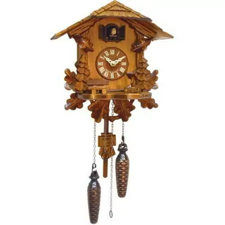Alexander Taron 10 . 5 Engstler Battery Operated Contemporary Full Size Cuckoo Wall Clock