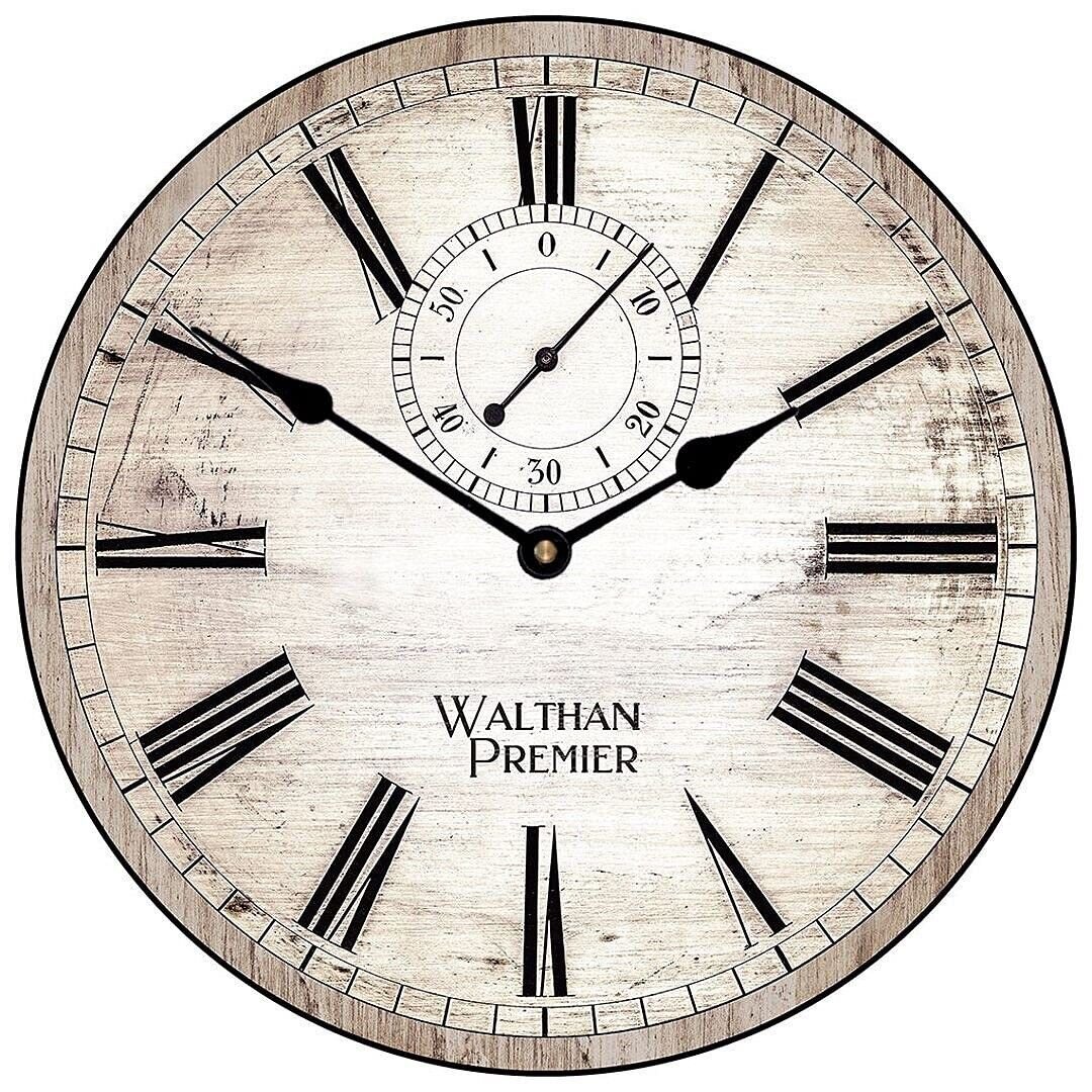 Alston Walthan Premier large, round wall clock with Roman numerals
