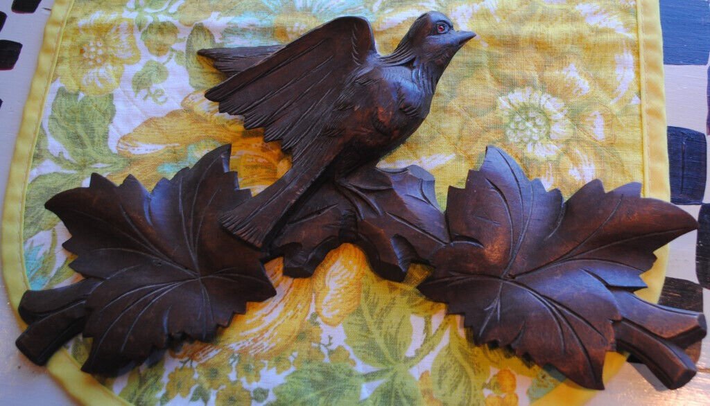 ANTIQUE FALLER BLACK FOREST CUCKOO CLOCK TOPPER HAND CARVED