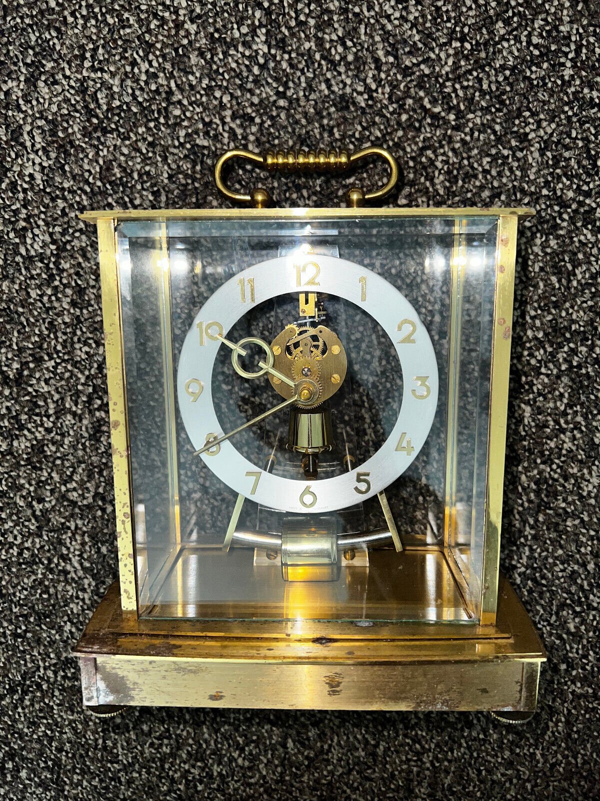 Antique Howard Miller Brass Clock, Made in Germany