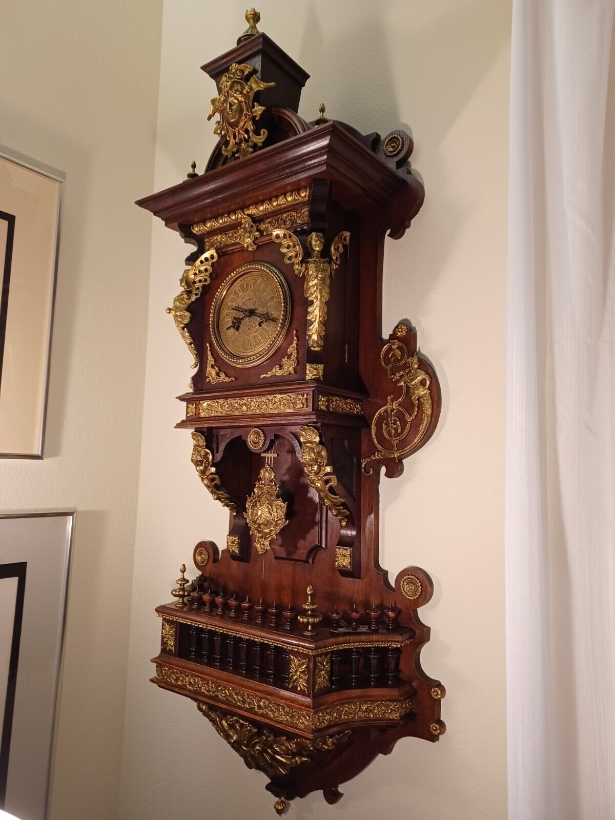 Antique KIENZLE Victorian Style Large Balcony Wall Clock-REPRODUCTION CASE: 1880