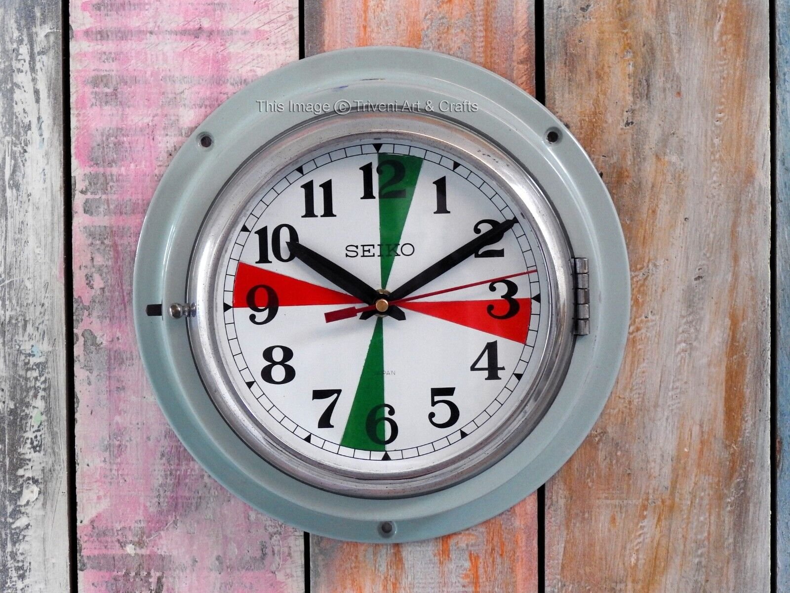 Antique Maritime Seiko Wall Clock Redio Marine Slave Nuatical Ship Navigation