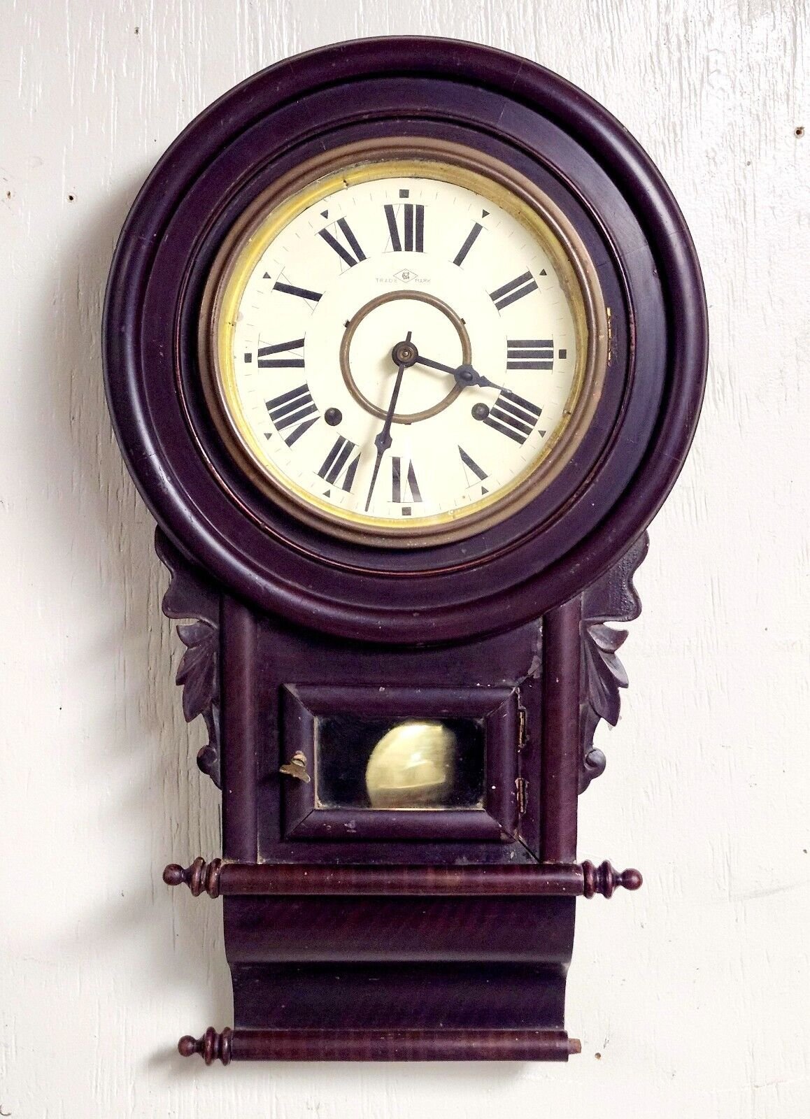 Antique Meiji Time and Strike Wall Clock Circa 1910 Working