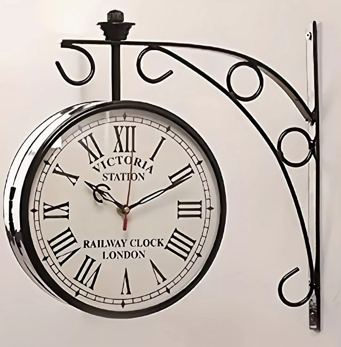 Antique Victoria Station Clock Double Sided Railway Wall Clock Home Decor & Gift