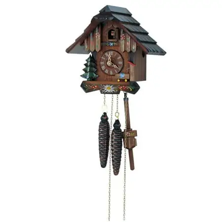 Anton Schneider 7 Inch Handpainted Flowers Black Forest Cuckoo Clock photo Anton Schneider 7 Inch Handpainted Flowers Black Forest Cuckoo Clock featured image