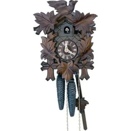 Anton Schneider 9 Inch Five Leaves and One Bird Black Forest Cuckoo Clock photo Anton Schneider 9 Inch Five Leaves and One Bird Black Forest Cuckoo Clock featured image