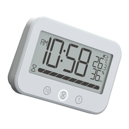 Apooke Family Friendly Shower Clock Bathroom Timer Clock Temperature Monitoring