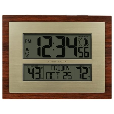 Atomic Digital Clock with Moon Phase & Calendar