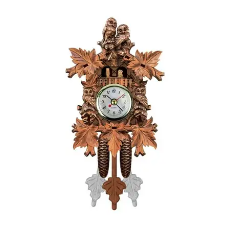 AURIGATE Traditional Black Forest Cuckoo Clock, Newly Wood Coo Coo Clock Decorative Wall Clock with