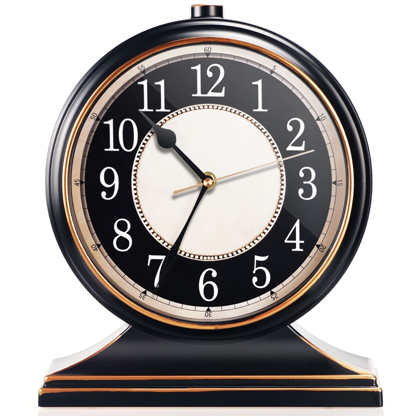 AYRELY® Vintage Desk Clock Silent-Non-Ticking 10-inch dial Table Clock,Mantel...