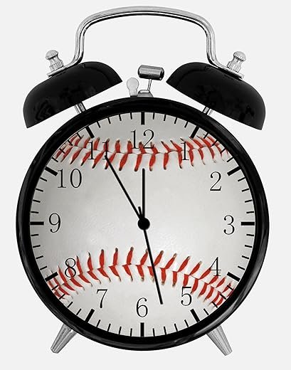 Baseball Desk Alarm Clock 4 inches W374 Nice for Gifts or Decor