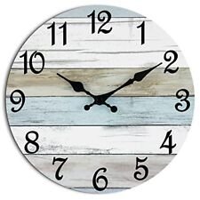 Beach Themed Blue Wall Clocks Battery Operated Silent Assorted Sizes , Colors