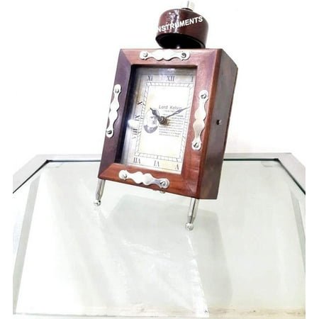 Beautiful Maritime Wooden Desk Clock Nautical Table Clock Decor