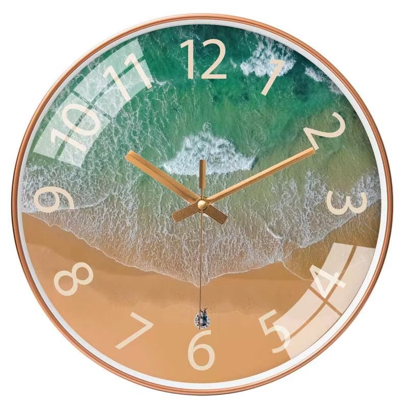 Bedroom Glass Wall Clock Nordic Large Modern Kitchen Wall Clocks Thick Watches N