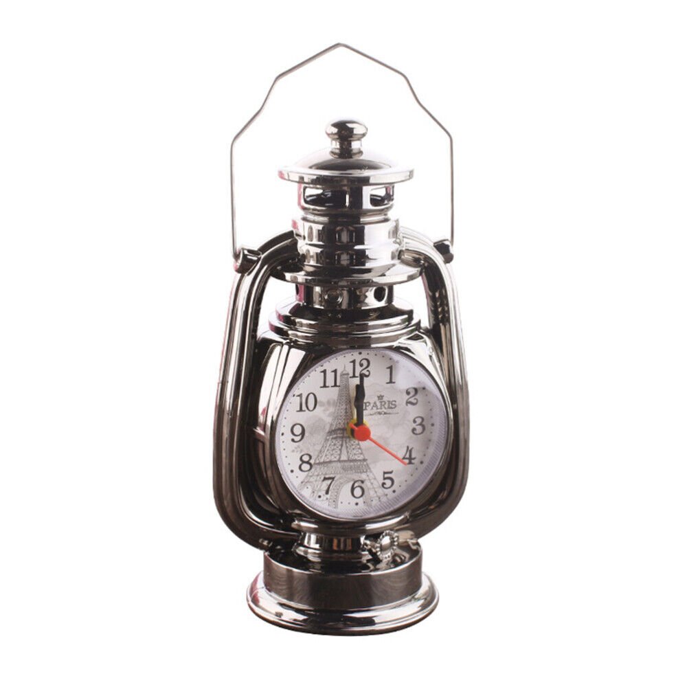 Bedside Clocks Antique Alarm Vintage Oil Lamp Ornament Student