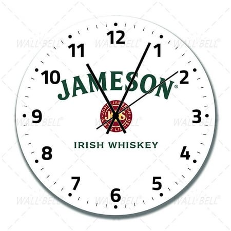 Beer Wine Rum Round Wooden Wall Clock Vodka Wood Plaque rative for Restaurant Kitchen Bar Club Wall ration WB009