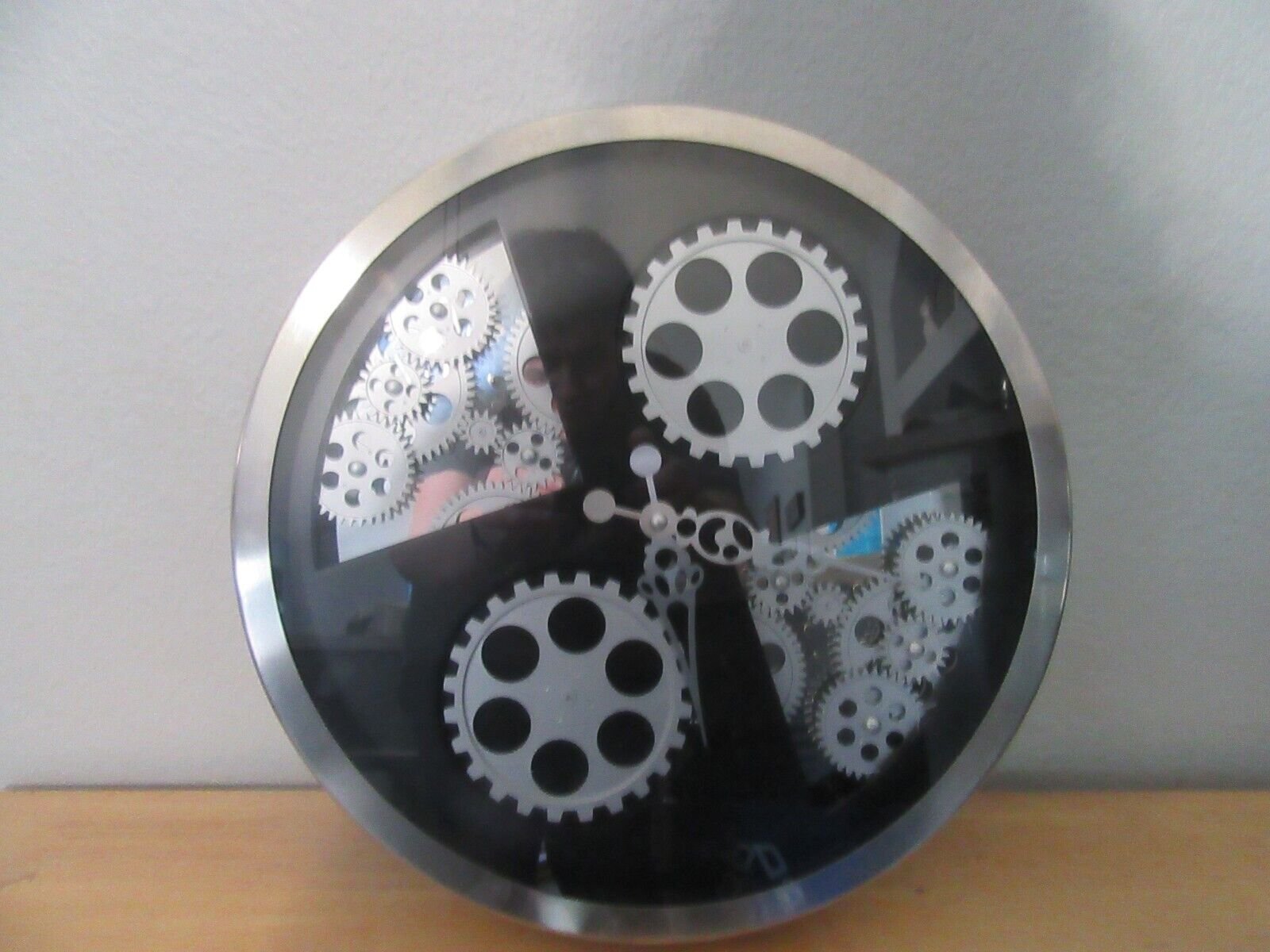 Benzara Antique Colonial Trendy Stainless Steel Gear Wall Clock