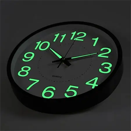 BERGUF 12 Inch Night Light Wall Clock, Silent Non Ticking Quartz Wall Clocks, Large Luminous