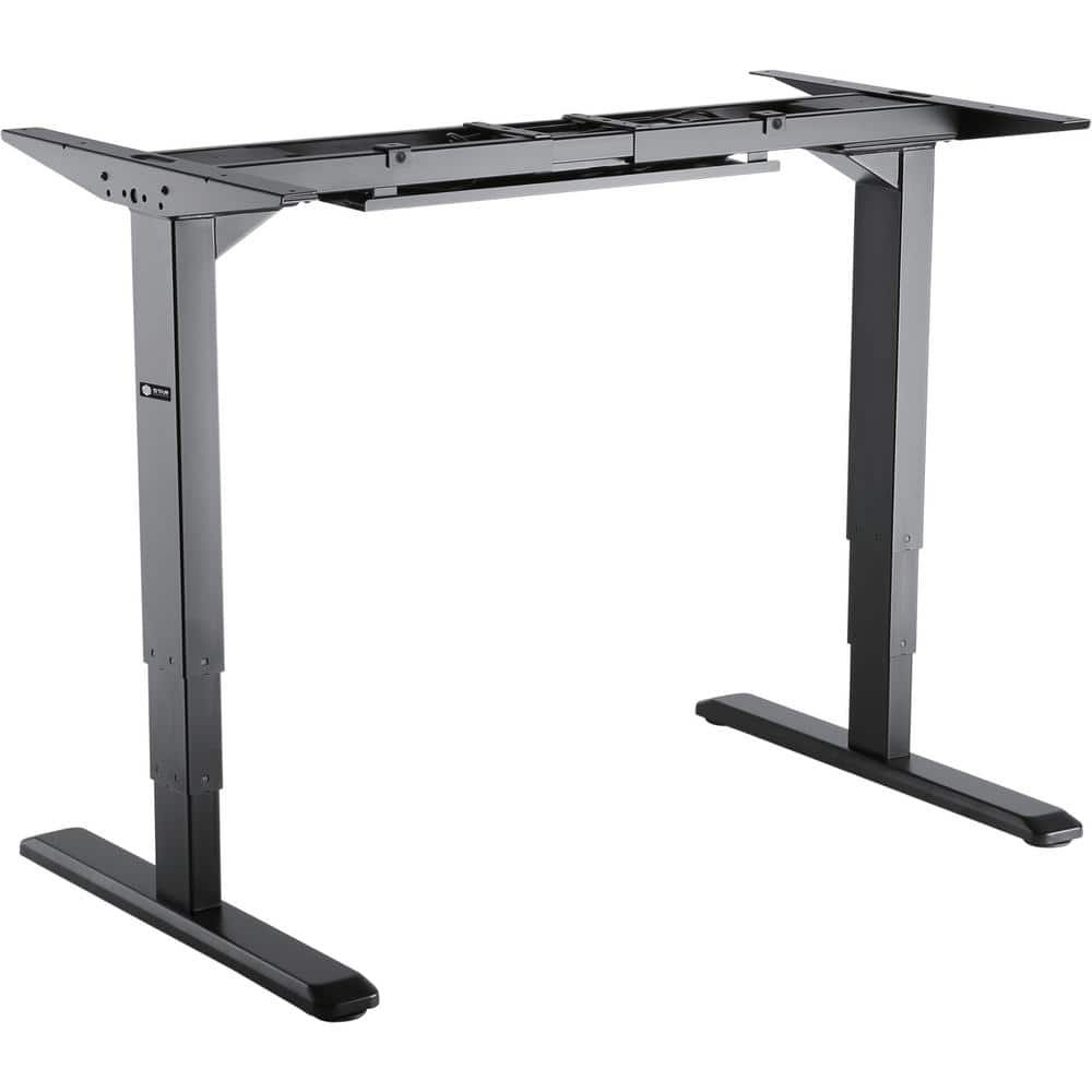 Black Electric Sit-Stand Desk Frame, 3-Stage Reverse Dual Motor, Table Top Not...