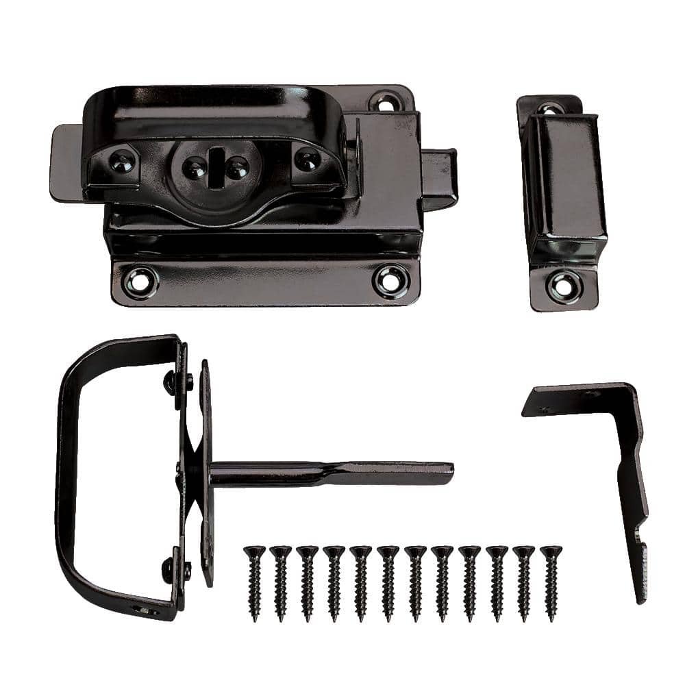 Black Swinging Door Latch