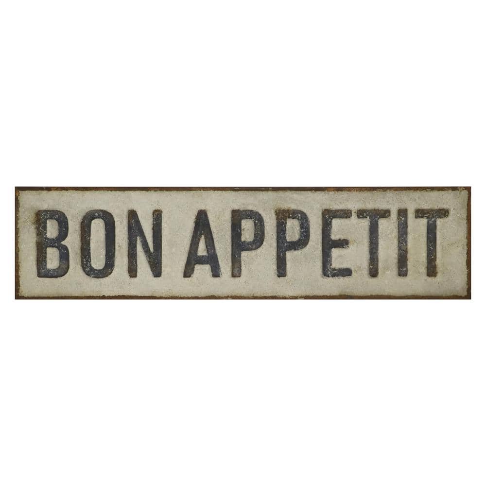 Bon Appetit Embossed Metal Decorative Sign