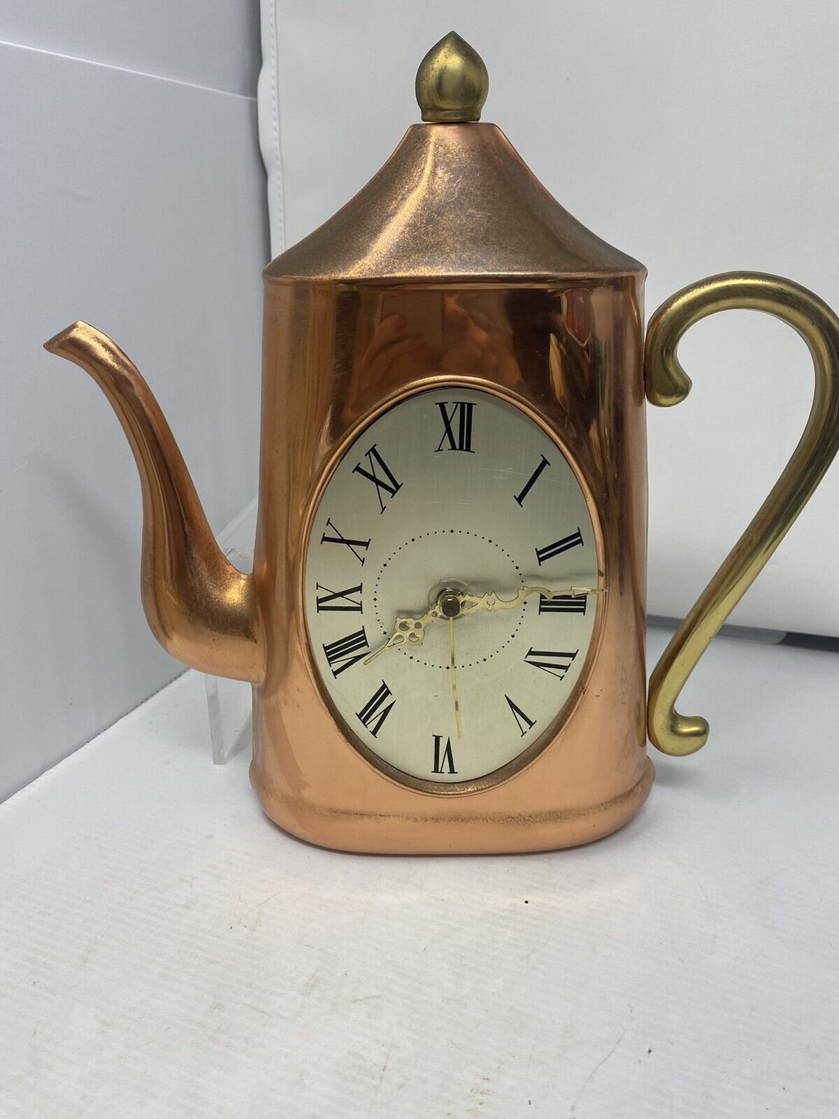 Brass Coffee Pot - Wall Clock - Battery Operated