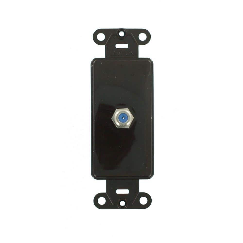 Brown 1-Gang Data Jack Wall Plate (1-Pack)