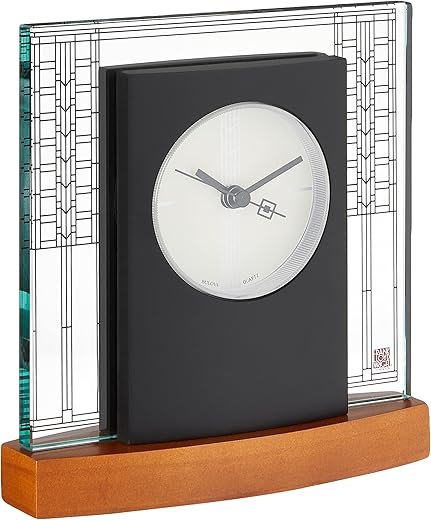 Bulova B7750 Glasner House Frank Lloyd Wright Clock, Light Cherry Stain