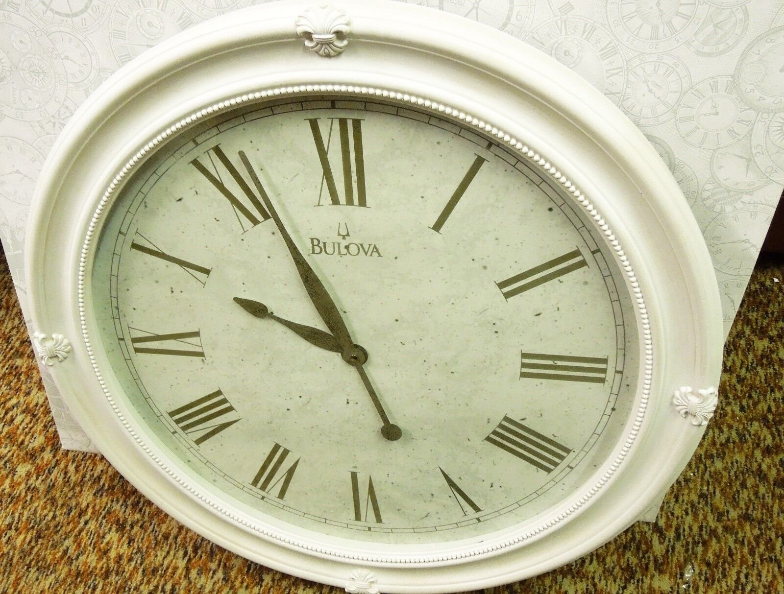 BULOVA LARGE OVERSIZED WALL CLOCK 27.5 " DIAMETER- THE HAZELTON C4109