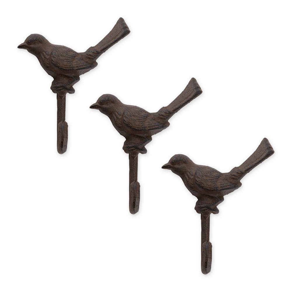 Cast Iron Robin Wall Hooks (Set of 3)