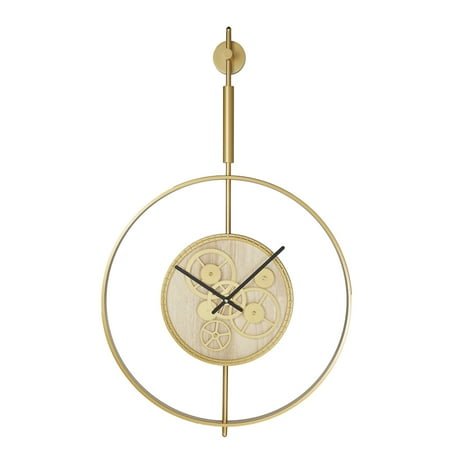 CC Home Furnishings Intertwining Gear Wall Clock - 18 - Gold