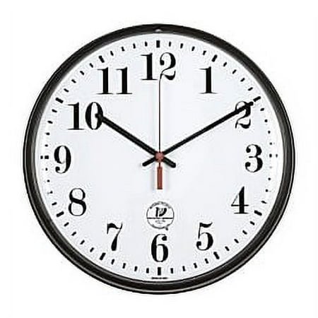 Chicago Lighthouse 12 Slimline Atomic Wall Clock, Black