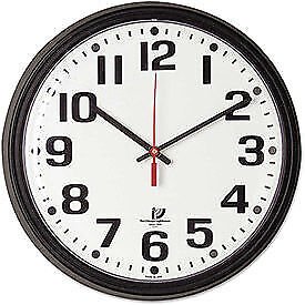 Chicago Lighthouse 67700000 Bold Quartz Contract Clock 13-3/4" Black