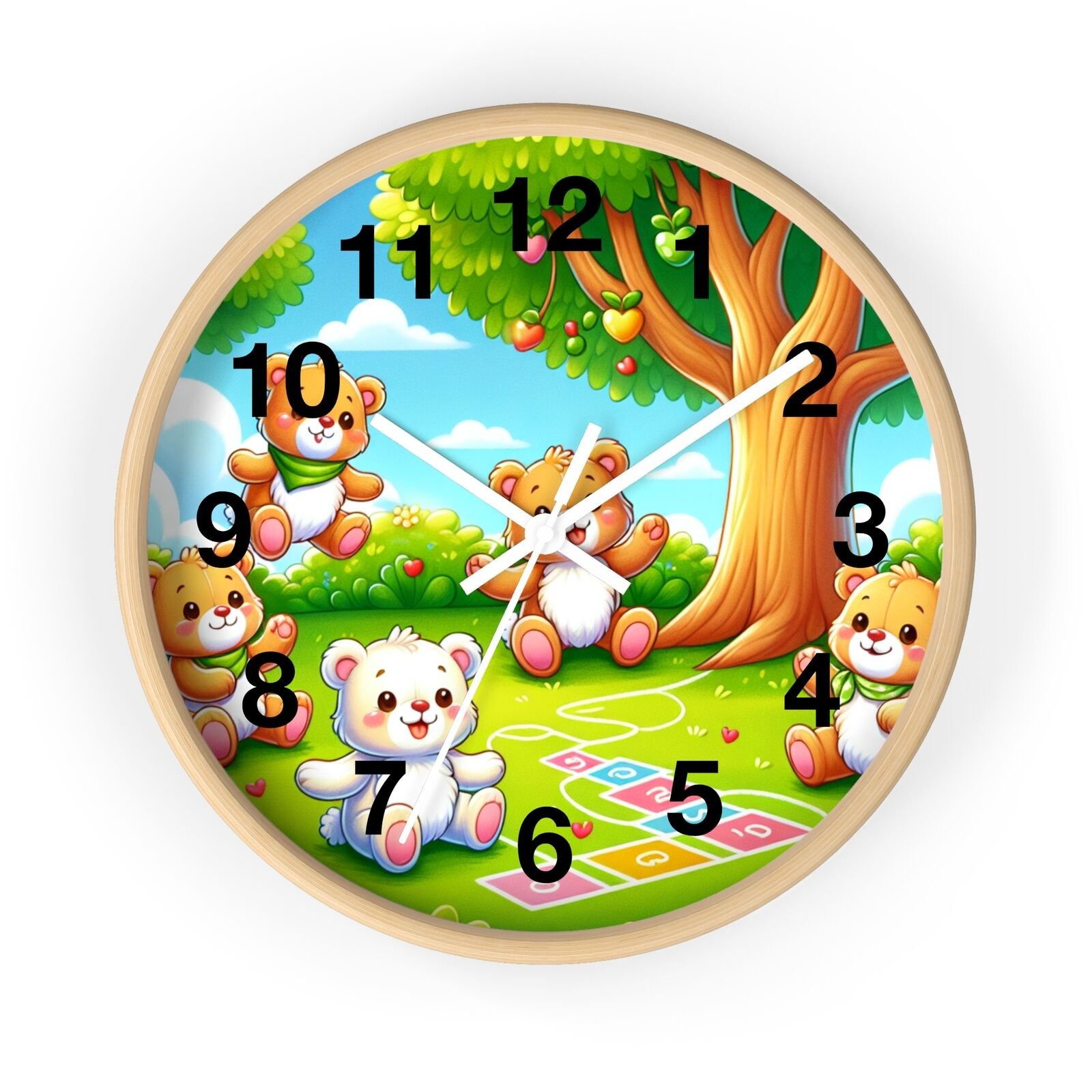 Childrens Nursery teddy bears Wall Clock