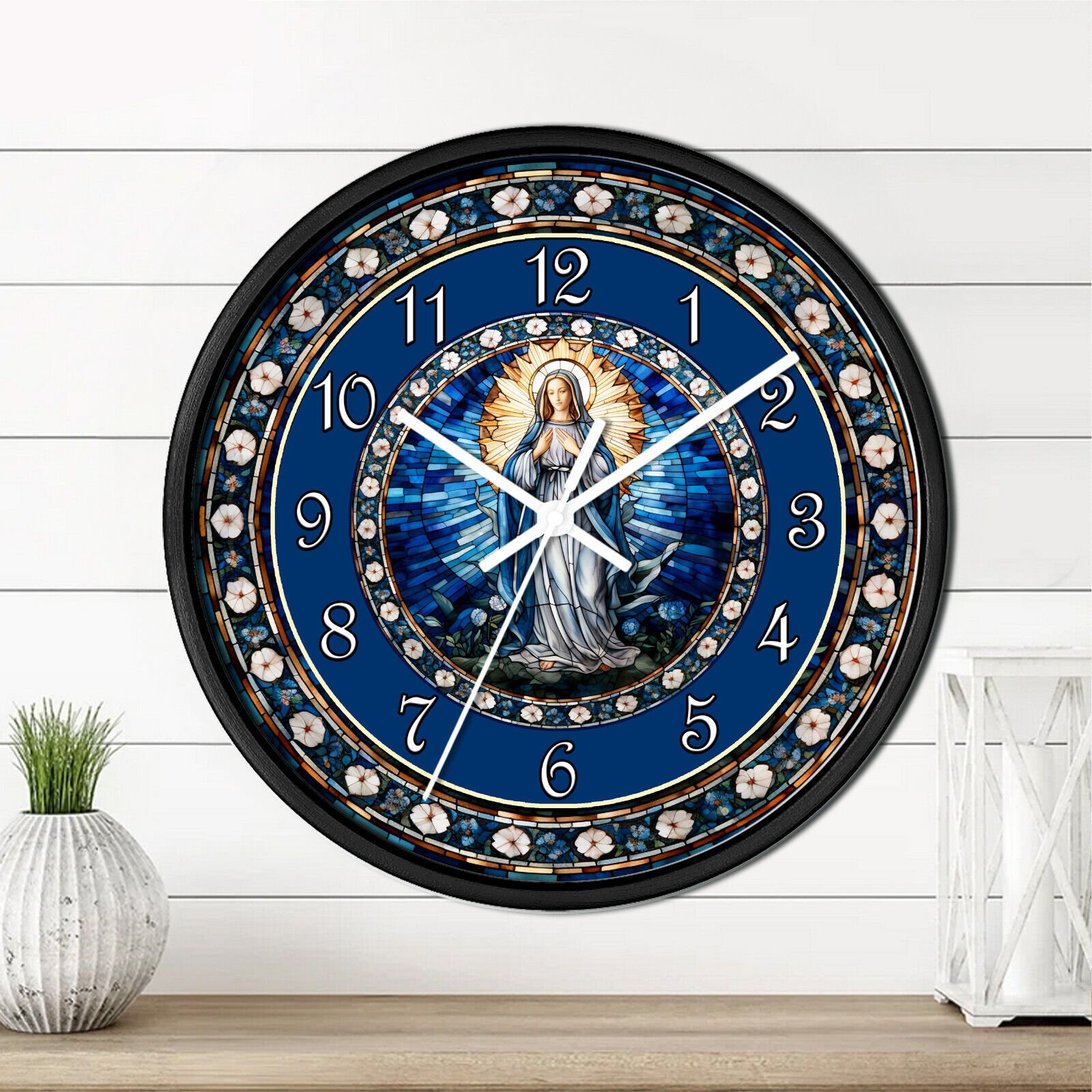 Christian #13 - 10" Wall Clock - Blessed Virgin Mary Immaculate Conception Gift