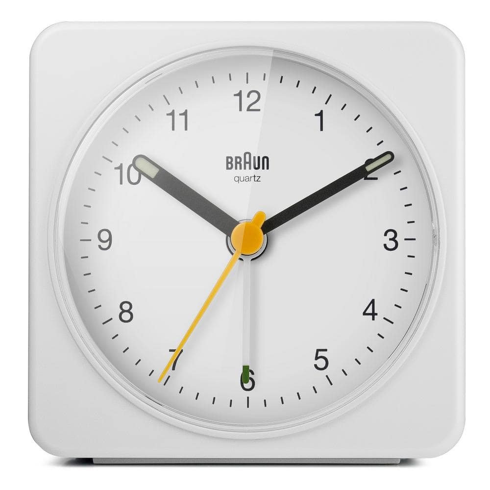 Classic Analog Alarm Clock, Snooze and Light, Quiet Sweeping Movement, Crescendo Beep...
