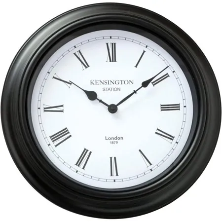 Classic Analog Black Framed Circular Wall Clock, Grand Central, Over 1 Foot Diameter, 15 . 25 photo Classic Analog Black Framed Circular Wall Clock, Grand Central, Over 1 Foot Diameter, 15 . 25