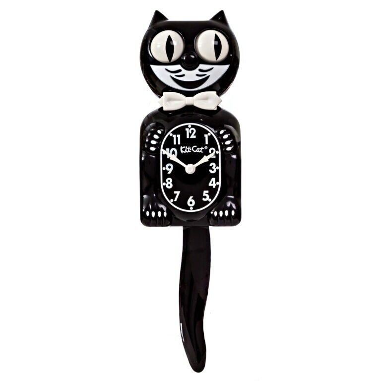 CLASSIC BLACK KIT CAT CLOCK -Full Size - 15.5"- MADE IN THE USA - NEW IN BOX
