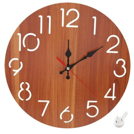 Classic European Brown Vintage Wall Clock, Elegant Home/Office Decor