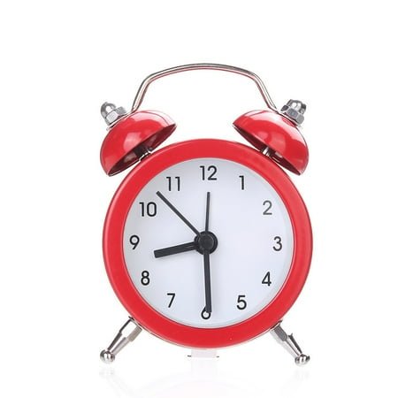 Clearance! Chaoliuy Bell Alarm Clock Wind Up Alarm Clock Twin Bell Silent Alloy Stainless Metal Alarm Clock