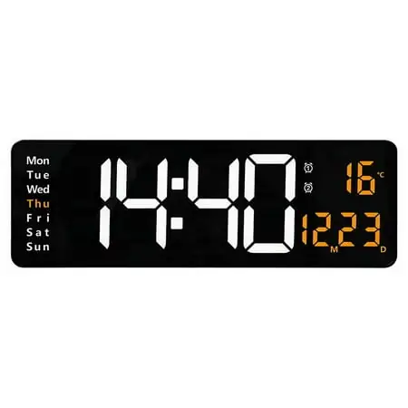 Clearance Kaireo Clock, Home Clock, Large Electronic Digital Wall Clock Remote Control Temp Date photo Clearance Kaireo Clock, Home Clock, Large Electronic Digital Wall Clock Remote Control Temp Date