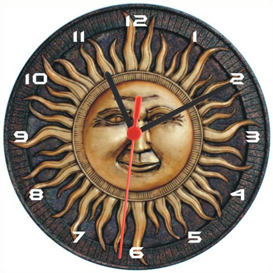 Clock-1160 Celestial Sun Face Wall Clock New