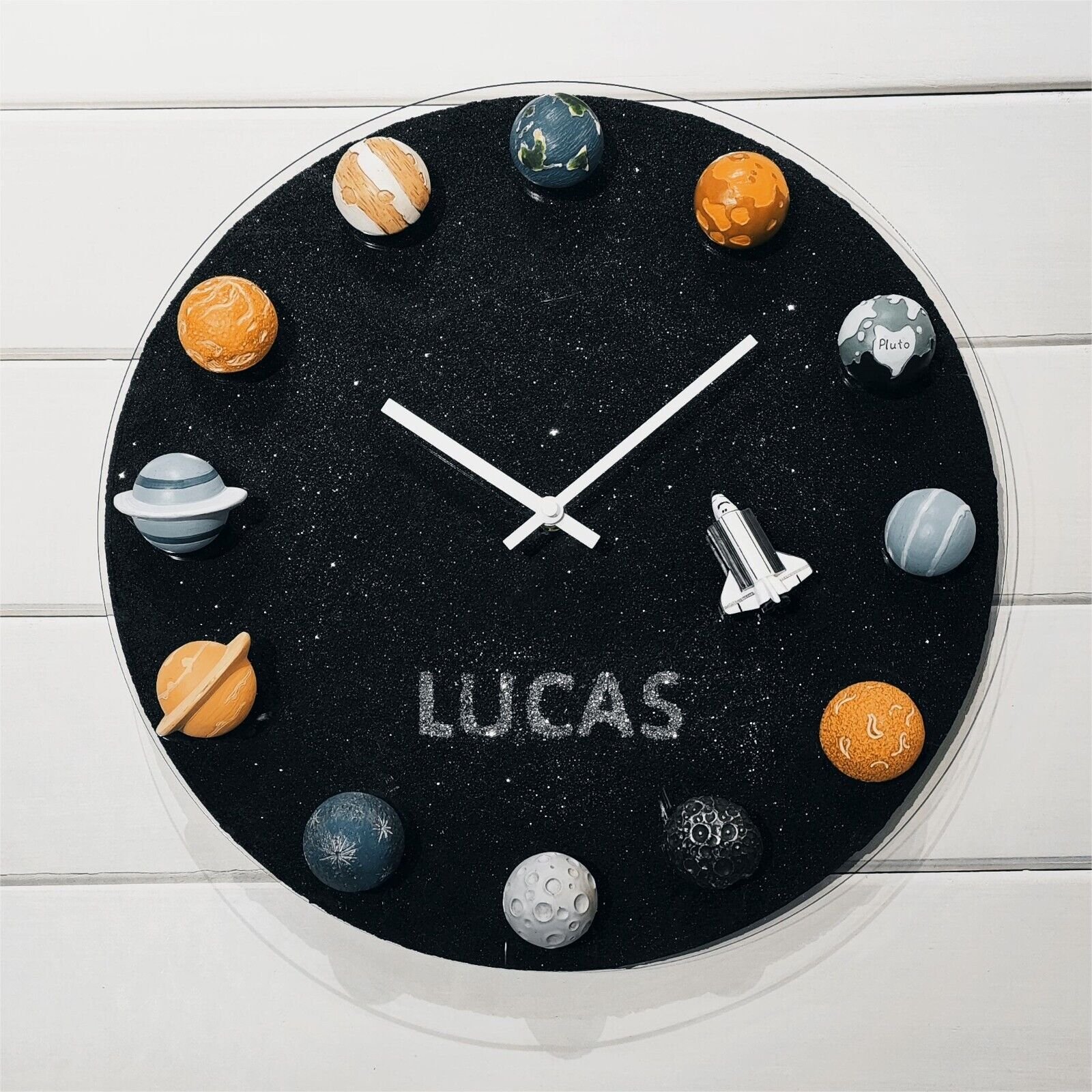Clocks For Children With Name Wall Art For Kids Room Wall Decor Solar System