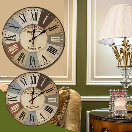 Clocks For Living Room Digital Grandfather Clock Led Clock Battery Operated 12 Inch Silent Vintage