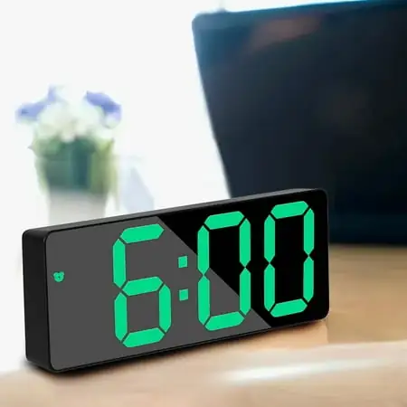 Clocks For Seniors Battery Backup Wall Clock Modern Led Clock Digital Battery Travel Clock Large